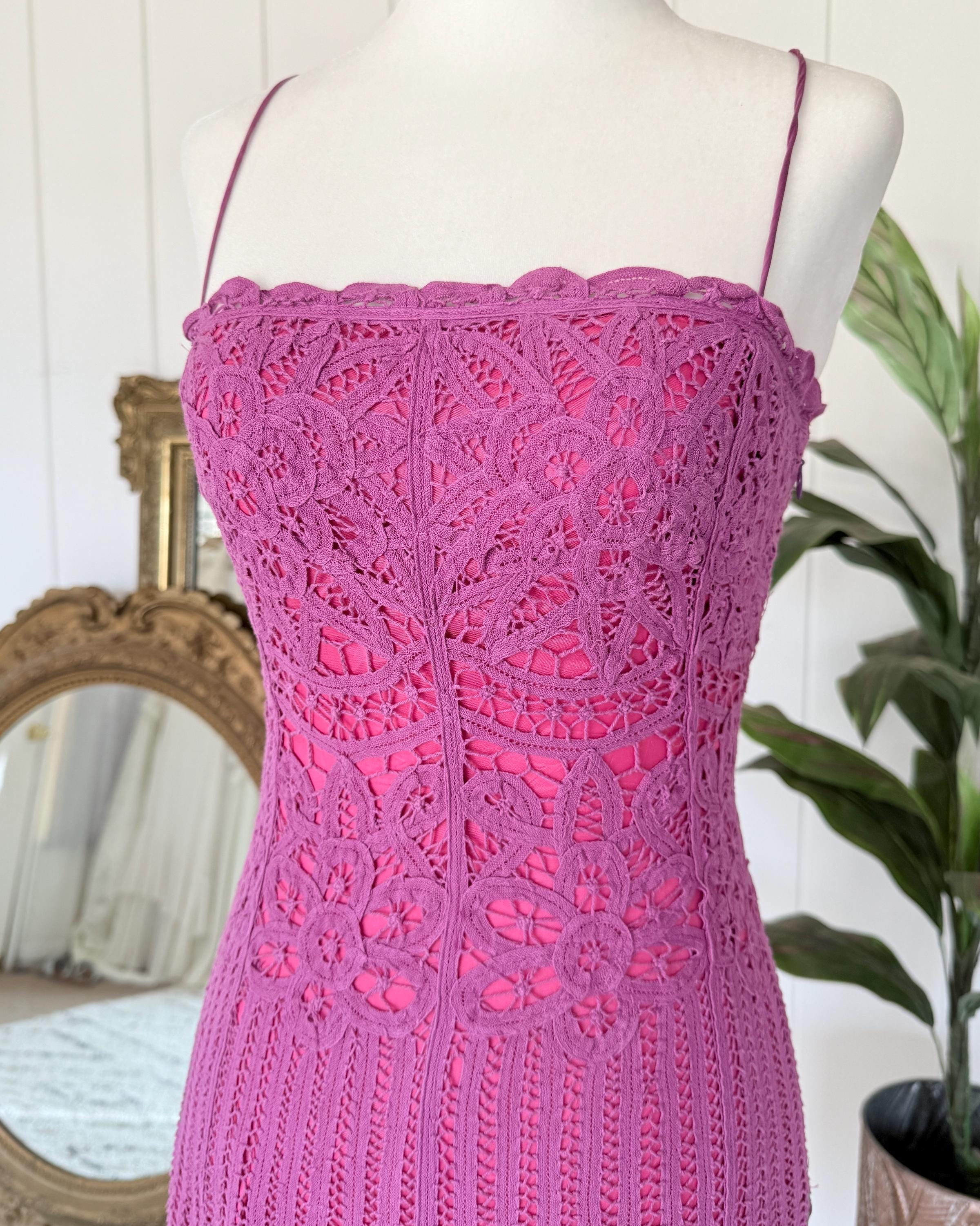Vintage Betsey Johnson Crochet Dress Size 2 Etsy