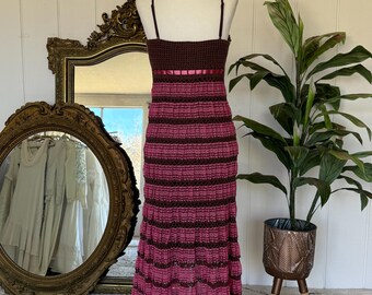 Vintage 90s Y2K Betsey Johnson Lace and Crochet Dress
