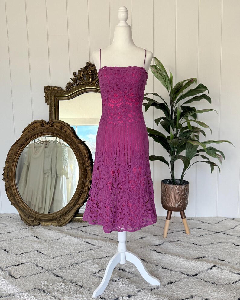 Vintage Betsey Johnson Crochet Dress Size 2 Etsy
