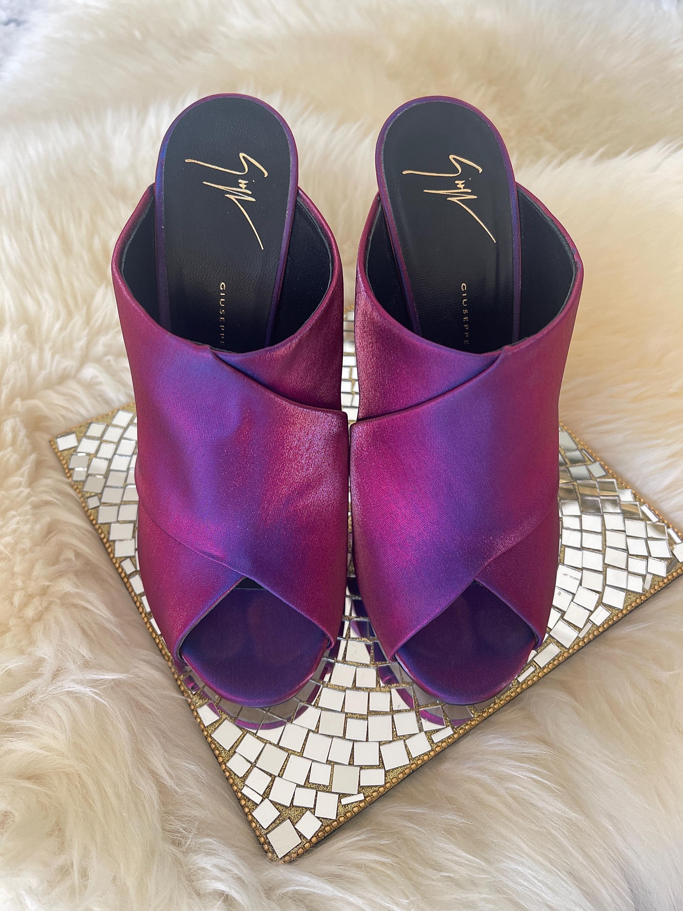 Giuseppe Zanotti Iridescent Mule Heels - EU Size 38 - Etsy