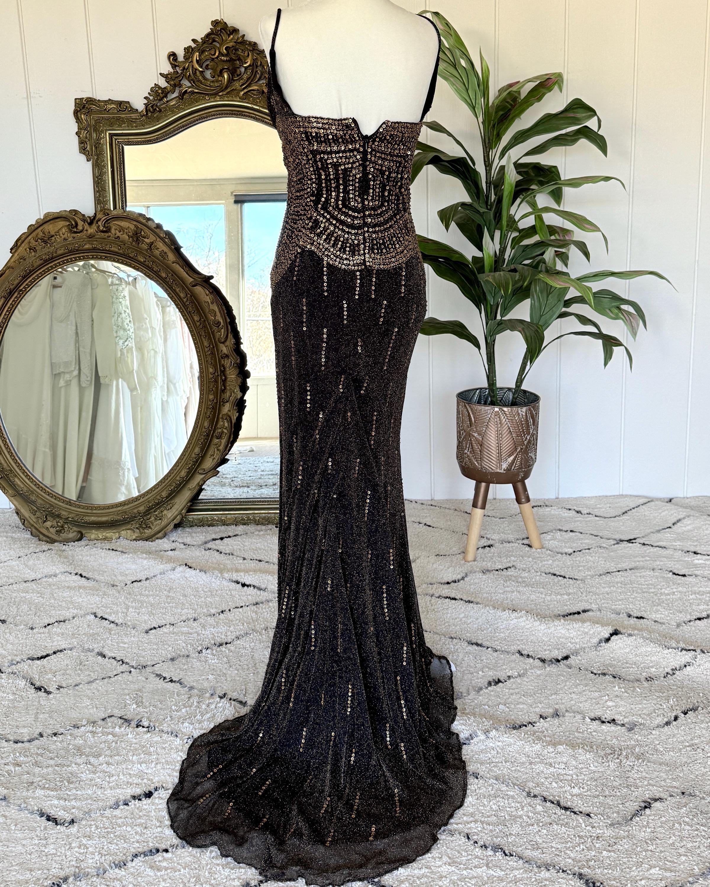 90s glitter layered dress Y2K VTG 90s Black & Red Mesh Layered Sparkly