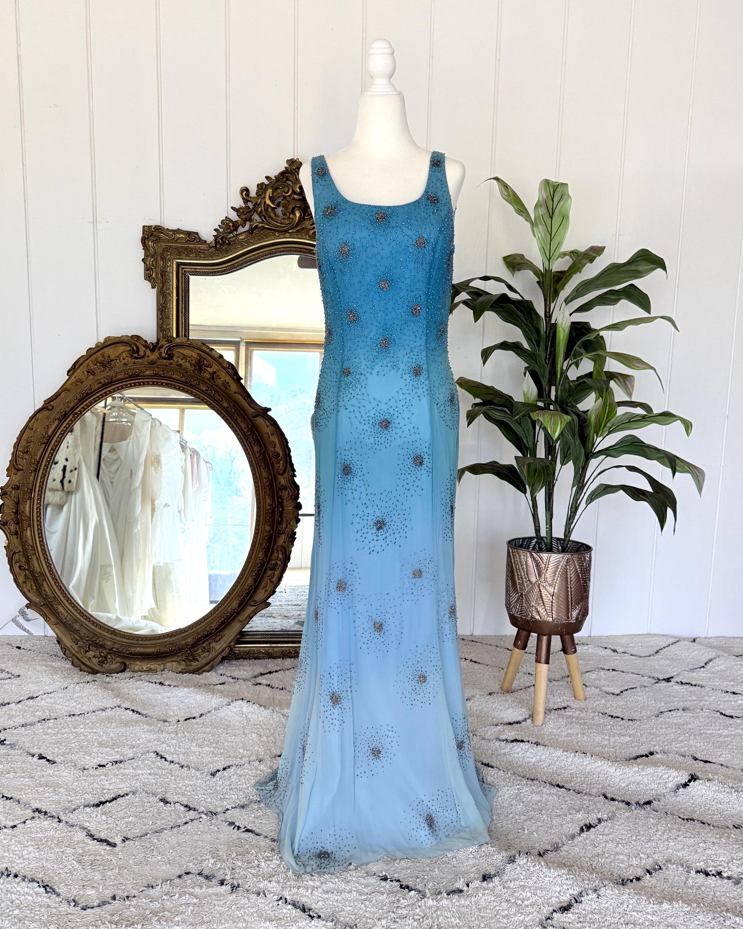 Blue Ombre Wedding Dress