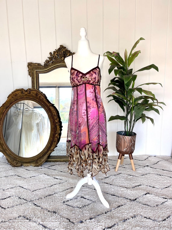 Vintage NWT Sue Wong 90s Y2K Fairycore Silk Dress