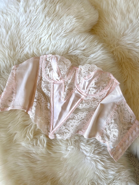 Vintage Christian Dior Lace and Satin Blush Pink C