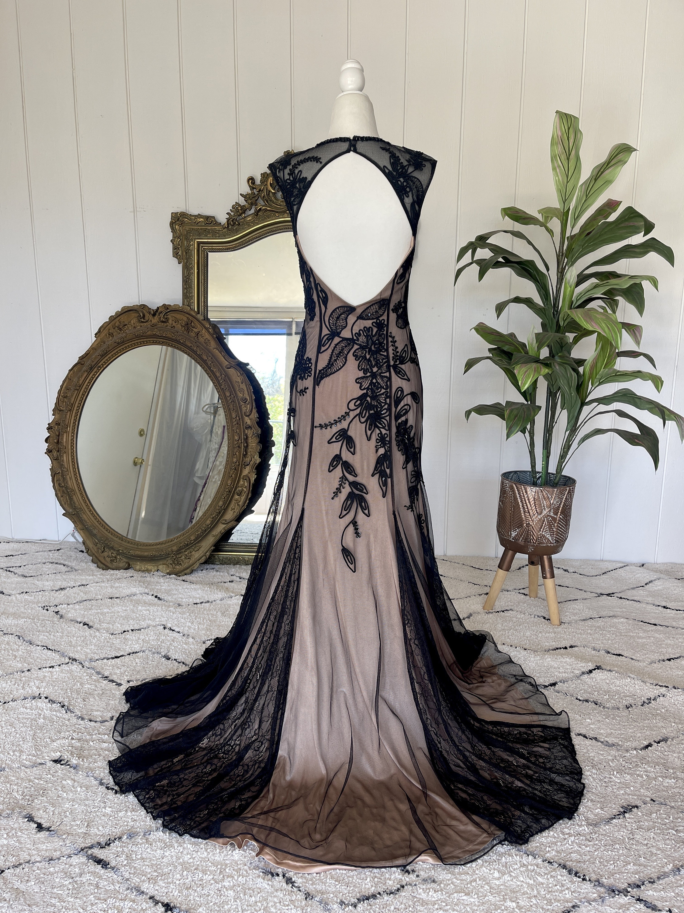 sue wong vintage beaded dress Vintage Y2K Blush Mauve Beaded Silk Chiffon Dress by Sue Wong / S  Xtabay  Vintage