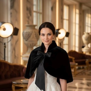 Black Faux Fur Shawl: Elegant Winter Wedding Stole