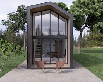 Tiny House Design, 1 Bedroom, Balcony (Digital Download)
