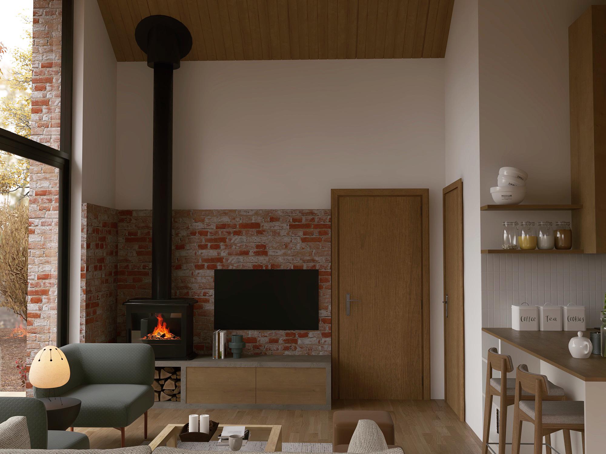 Modern Cabin House Plan | Contemporary Small Home Design | Digital ...