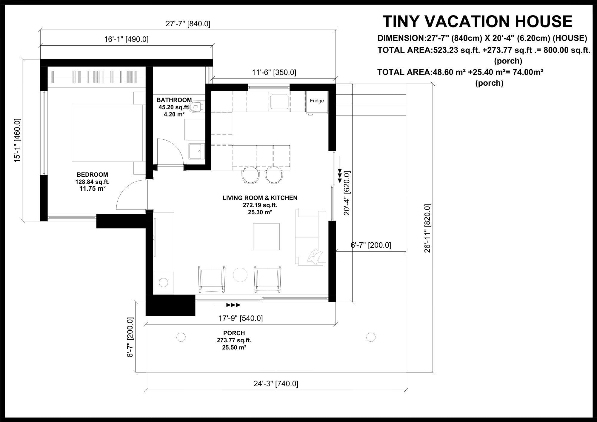 Modern Cabin House Plan | Contemporary Small Home Design | Digital ...