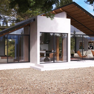 Modern Tiny House Design One Bedroom Mountain Cabin Design, Scandinavian Style Cabin
