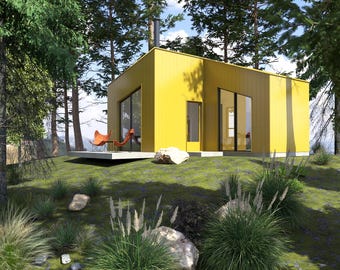30m2 Modern Tiny House  Colorful  | Minimalist Micro Home | Off-Grid Eco-Friendly Small House | Backyard Office Studio
