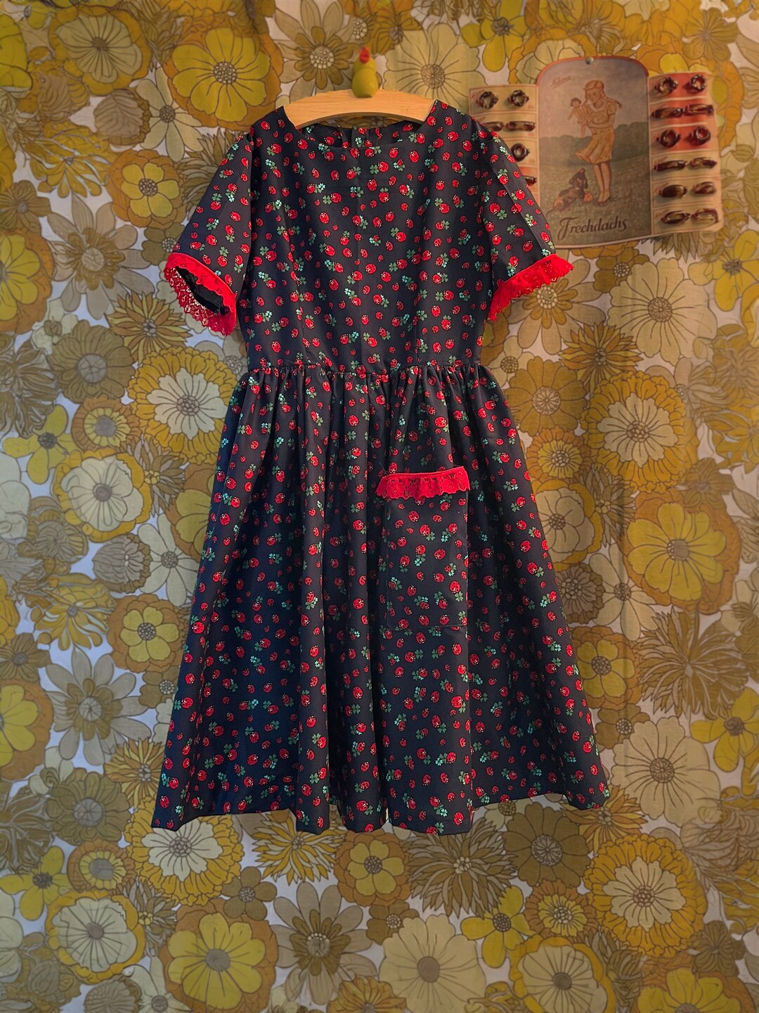 Girl's Vintage-inspired Ladybug Party Dress - Etsy