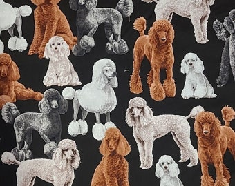 Timeless Treasures Poodle - 100% Cotton - By The Yard (36" x 43/44")