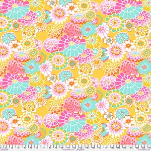 Kaffe Fassett Collective || Asian Circles - Yellow || August 2023 - By The Yard (36&quot; x 43/44&quot;)
