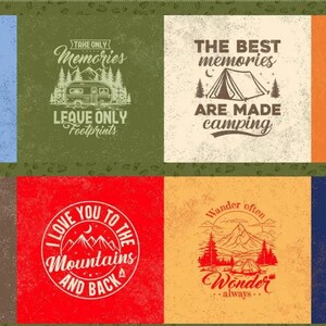 Northcott Patrick Lose Fabrics Camping Therapy Bare Necessities Panel (61 x 101 cm) - 100 % bomull