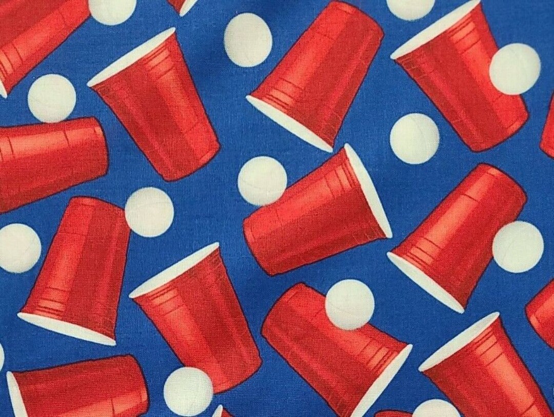 Timeless Treasures Solo Cups Beer Pong 100 Cotton by the Etsy