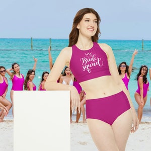 Bridesmaid bikini, Bride Squad Swimsuits, Bridal bikini, Custom bathing suits, Bachelorette swims, Squad one piece swims, Squad bikini -2pc