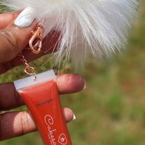 Cherry cheesecake keychain