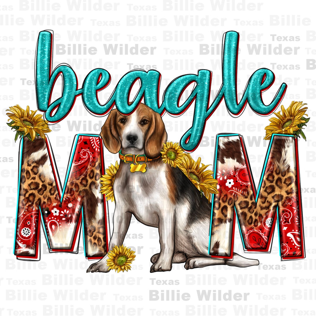 WickedGoodz Oval Beagle Mom Vinyl Decal - Dog Mom Bumper Sticker, 4" X 3.89", Proudly Made In USA
