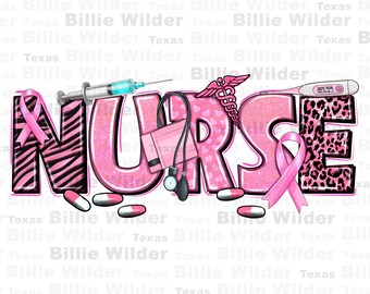 Breast Cancer Nurse with ribbon png sublimation design download, Cancer Awareness png, find a cure png, fight Cancer png, sublimate download