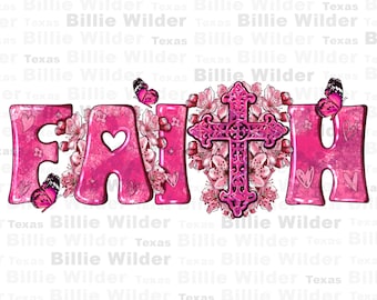 Faith Breast Cancer png sublimation design download, Cancer Awareness png, pink ribbon png, find a cure png, sublimate designs download