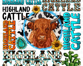 Highland cattle png sublimation design doownload, hand drawn Cow png, western png desing, cute Cow png, sublimate designs download