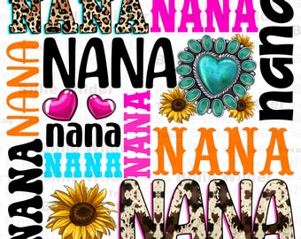 Nana gemstone sunflower png sublimation design download, nana png, nana love png, western nana png, sublimate designs download