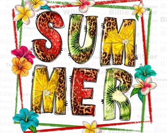 Summer with fruit png sublimation design download, hello summer png, western summer png, summer vibes png, sublimate designs download