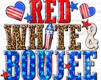Téléchargement de conception de sublimation png rouge blanc et boujee, 4 juillet png, png de la fête de l'indépendance, drapeau des États-Unis png, téléchargement de conceptions sublimées