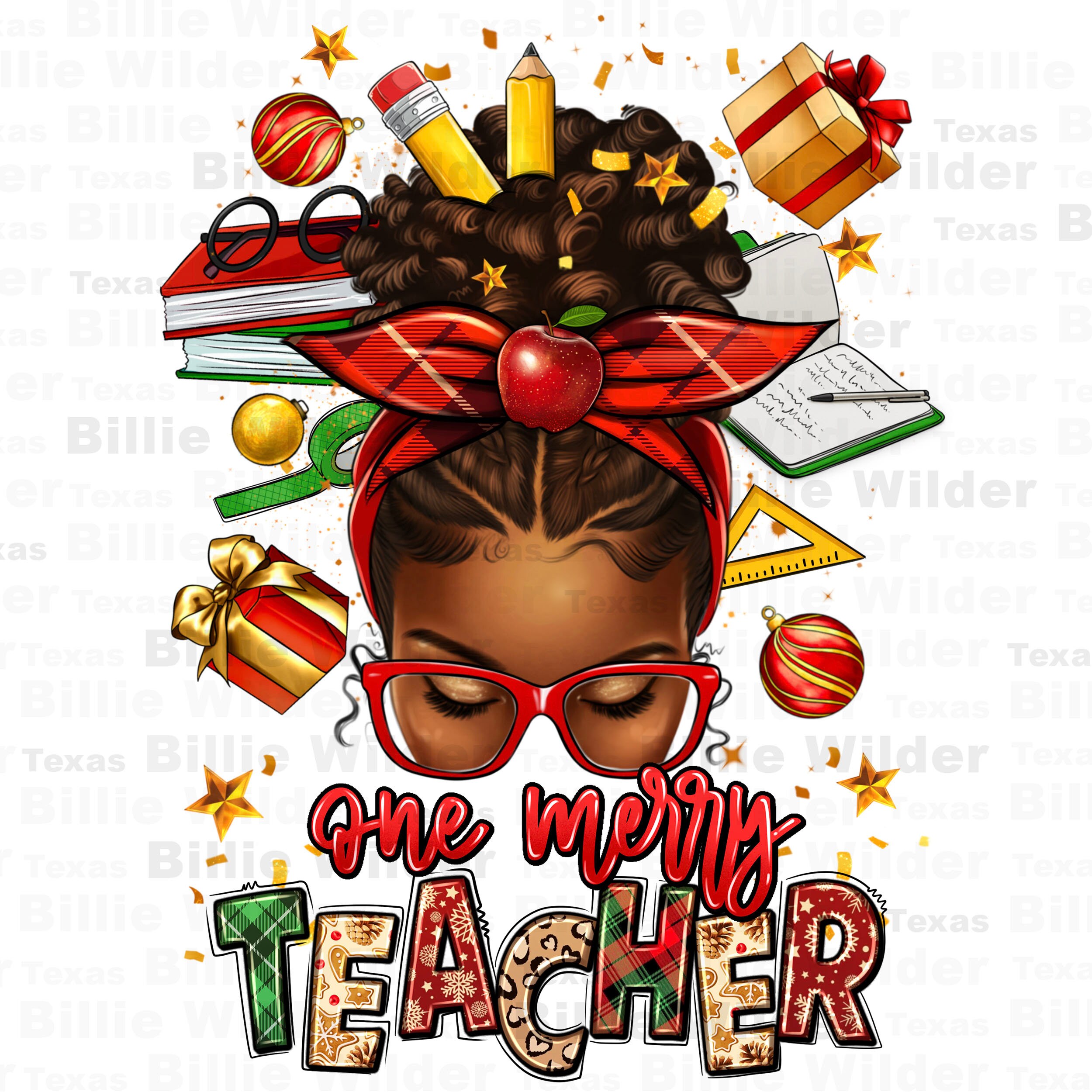 One merry Teacher afro woman messy bun png, Merry Christmas png, Happy New Year png, Christmas messy bun png, sublimate designs download