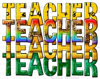 Teacher png sublimation design download, Teacher's Day png, back to school png, western Teacher png, Teacher life png, sublimate download