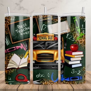 School bus 20 oz skinny tumbler png,school bus tumbler wrap png, school bus driver 20 oz tumbler designs,back to school tumbler png download