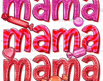Mama Valentine's Day png sublimation design download, Mother's day png, western mama png, love mama png, sublimate designs download