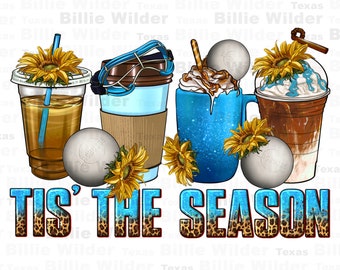 Tis' the season coffee cups Lacrosse png sublimation design download, sport png, lacrosse png, game day png, sublimate designs download