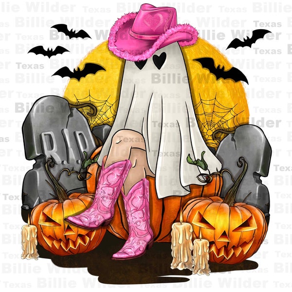 Halloween cowgirl costumes png sublimation design download, Happy Halloween png, spooky cowgirl png, Halloween ghost png, sublimate download