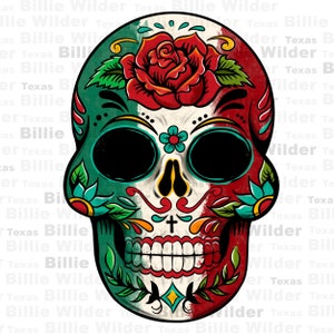 Téléchargement de conception de sublimation de png de crâne mexicain, png cinco de mayo, png mexicain, png de crâne de sucre, téléchargement de conceptions sublimées