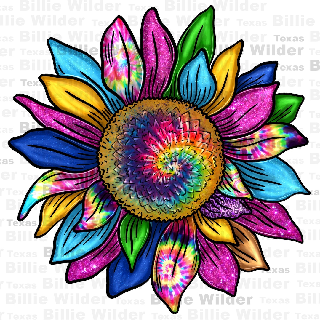 Tie Dye Sunflower Png Sublimation Design Download, Tie Dye Pattern Png ...