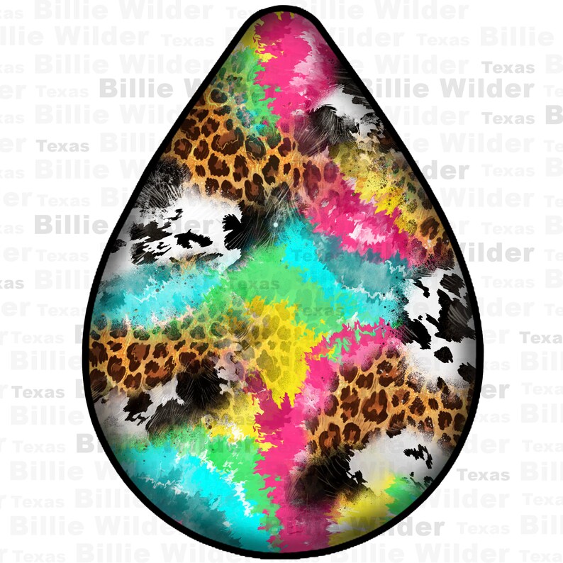 Tie Dye Teardrop Earrings Png Sublimation Design Bundle, Western ...