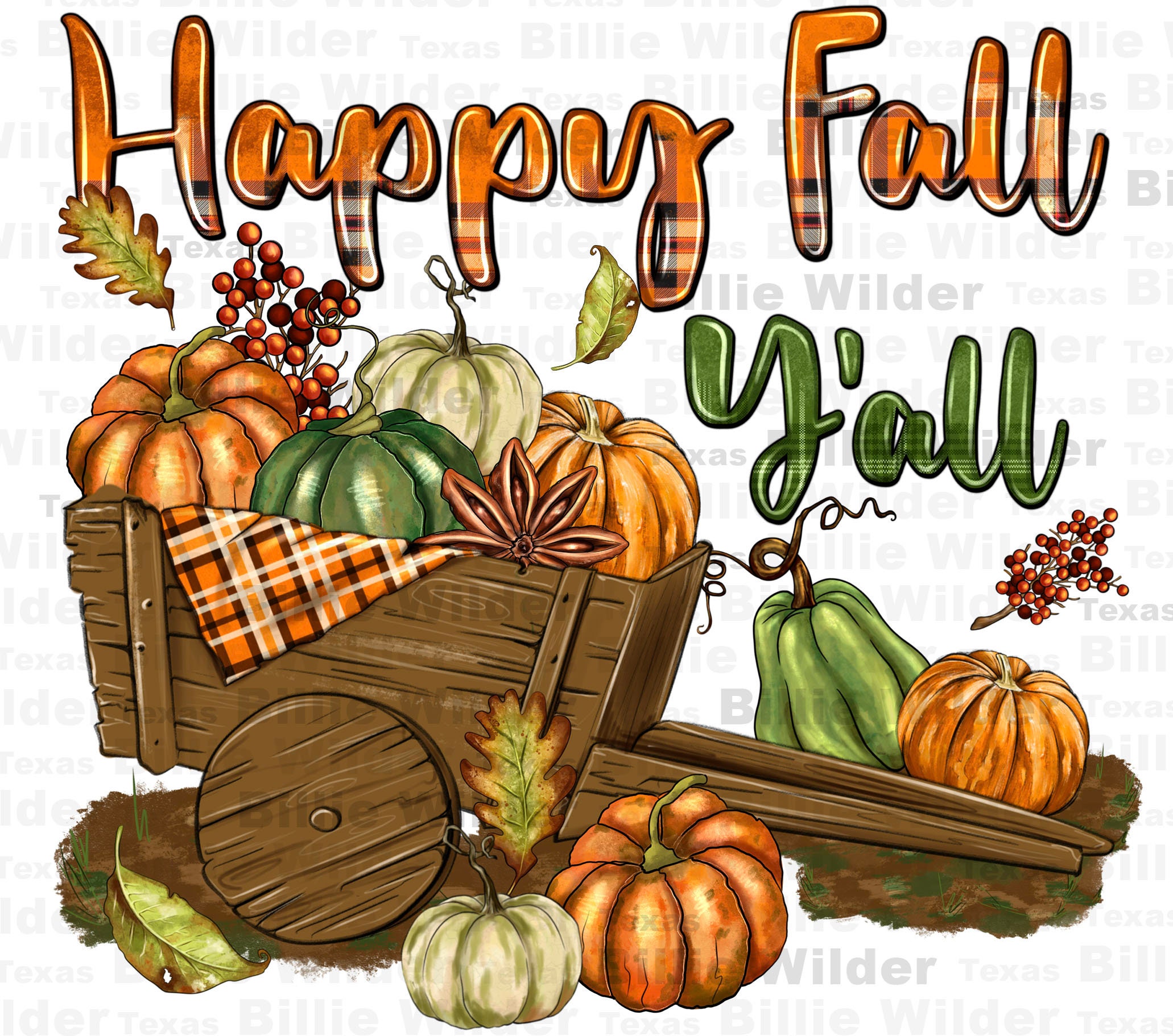 Happy Fall Y'all Png Sublimation Design Download, Hello Fall Png ...