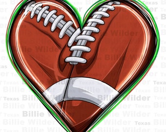 Download de design de sublimação de coração de futebol png, futebol americano png, dia de jogo png, coração de esporte png, download de designs sublimados