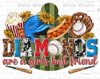 Os diamantes são o melhor amigo das meninas, download de design de sublimação png, dia do jogo png, esporte png, jogo de beisebol png, download de designs sublimados