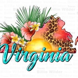 Sommer Virginia png Sublimation Design download, hallo Sommer png, Virginia Karte png, Sommer Vibes png, Sublimate designs download