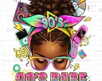 90's babe afro messy bun png sublimation design download, black messy bun png, 90's png, retro 90's png, 90's vibes png, sublimate download