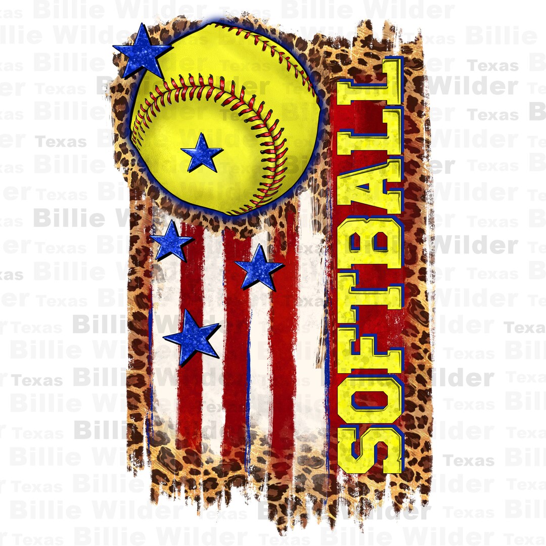Softball American Flag Png Sublimation Design Download, Softball Game