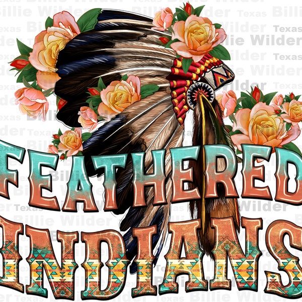 Feathered Indians png sublimation design download, Indian headdress png, boho png design, Indian png, sublimate designs download