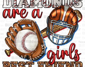 Os diamantes são o melhor amigo das meninas, download de design de sublimação png, dia do jogo png, esporte png, jogo de beisebol png, download de designs sublimados