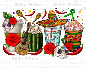 Tazas de café del Mes de la Herencia Hispana png descarga de diseño de sublimación, png latina, png de México, png mexicano, descarga de diseños sublimados