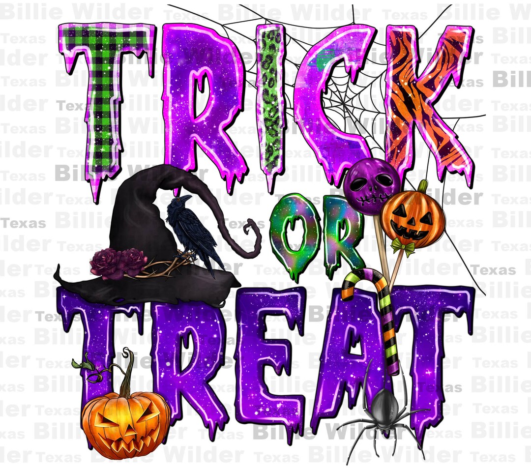 Trick or Treat Png Sublimation Design Download, Happy Halloween Png ...