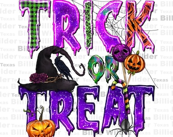 Trick or treat png sublimation design download, Happy Halloween png, spooky season png, Halloween vibes png, sublimate designs download