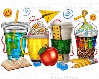 Teacher coffee cups png sublimation design download, Teacher's Day png, back to school png, Teacher life png, sublimate designs download